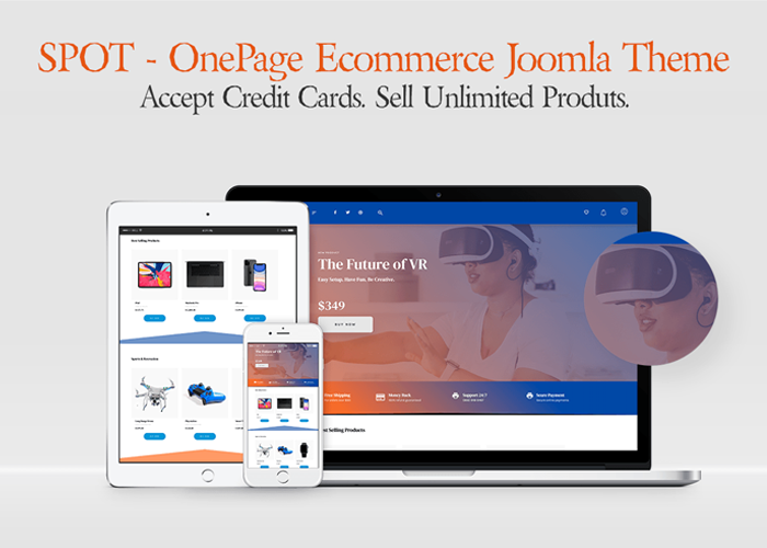 Spot - OnePage Joomla Ecommerce Theme To Sell Products Online