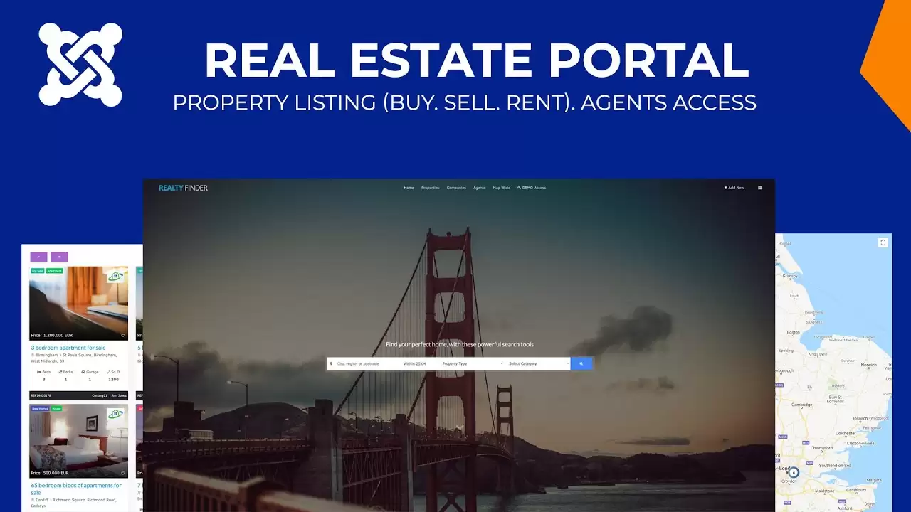 Create a Zillow-Like Real Estate Website With Joomla - Buy, Sell, Rent Properties - Agents Access - Review + Demo