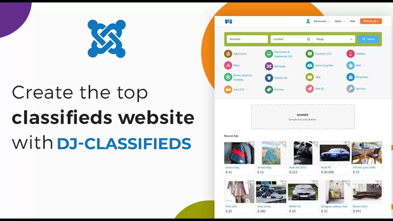 Build a Classifieds Marketplace Website With Joomla - DJ-Classifieds - Review + Demo - No Coding